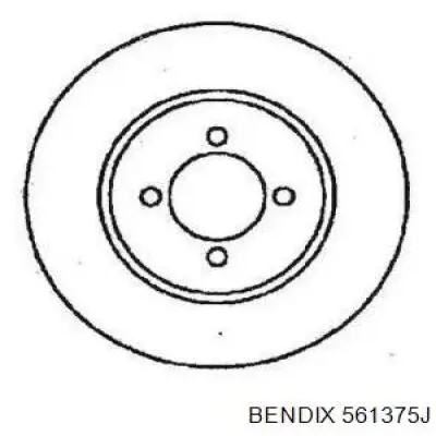561375J Jurid/Bendix диск тормозной задний