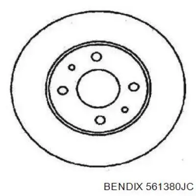 561380JC Jurid/Bendix диск тормозной передний