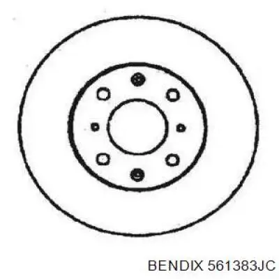 561383JC Jurid/Bendix диск тормозной задний