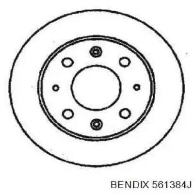 Передние тормозные диски 561384J Jurid/Bendix