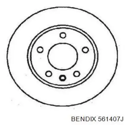 Передние тормозные диски 561407J Jurid/Bendix