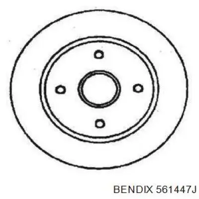561447J Jurid/Bendix диск тормозной задний