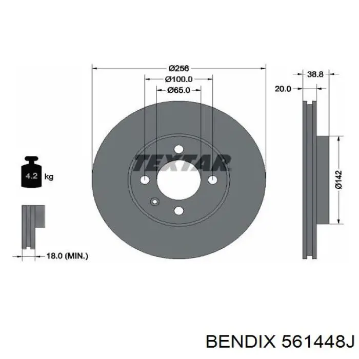 Купить 561448J Jurid/Bendix Ротор тормозной