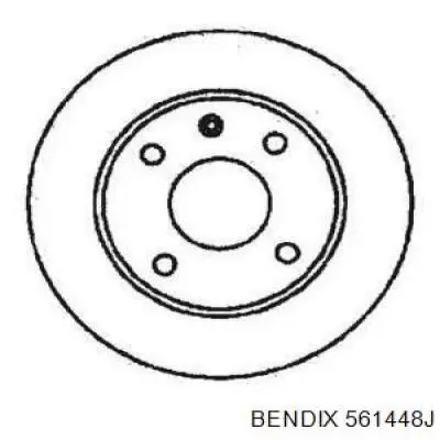 561448J Jurid/Bendix диск тормозной передний
