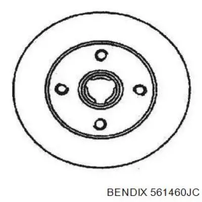 Тормозные диски 561460JC Jurid/Bendix