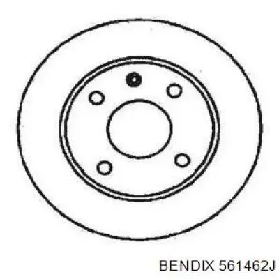 Передние тормозные диски 561462J Jurid/Bendix