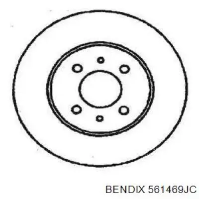 561469JC Jurid/Bendix диск тормозной передний
