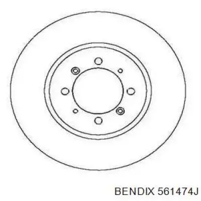 561474j Jurid/Bendix диск тормозной передний