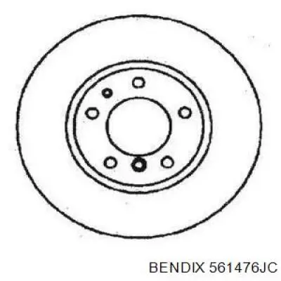 Передние тормозные диски 561476JC Jurid/Bendix