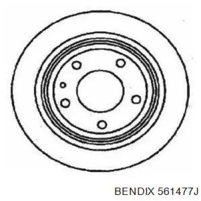 561477J Jurid/Bendix диск тормозной задний