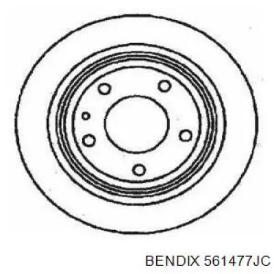 Тормозные диски 561477JC Jurid/Bendix