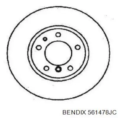 561478JC Jurid/Bendix диск тормозной передний