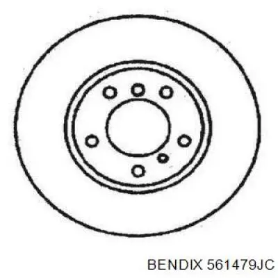 Передние тормозные диски 561479JC Jurid/Bendix