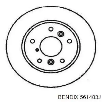 Передние тормозные диски 561483J Jurid/Bendix