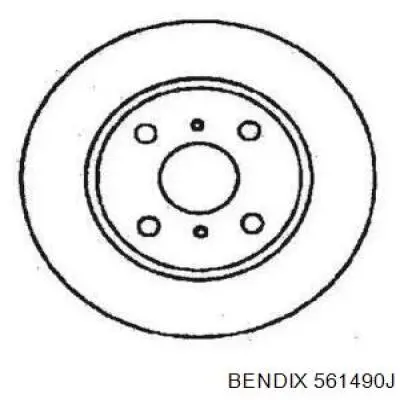 Передние тормозные диски 561490J Jurid/Bendix