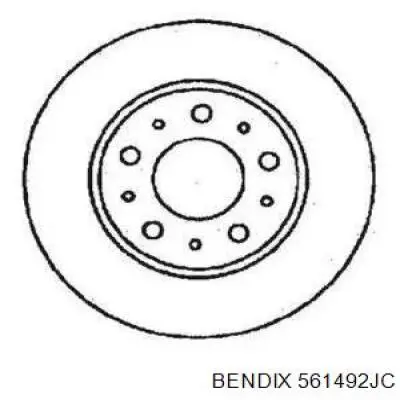 561492JC Jurid/Bendix диск тормозной передний