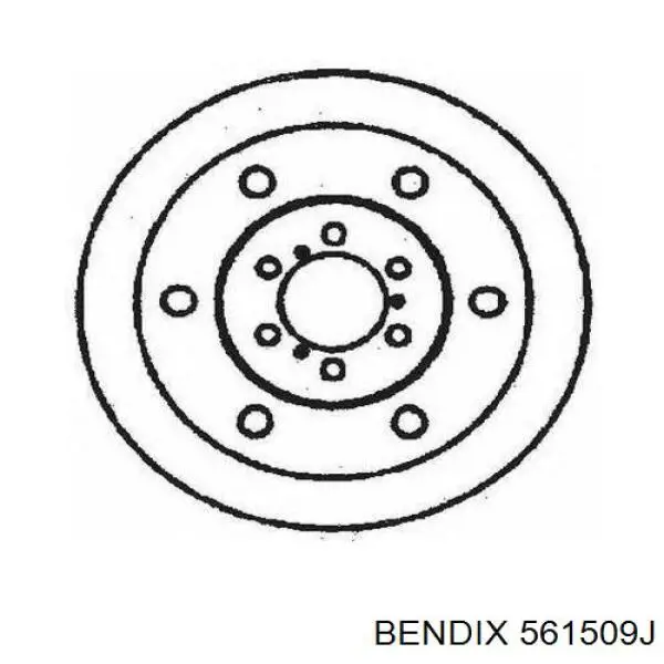Передний тормозной диск Jurid/Bendix 561509J