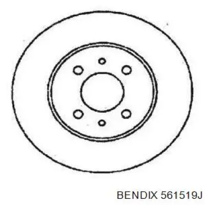 Передние тормозные диски 561519J Jurid/Bendix