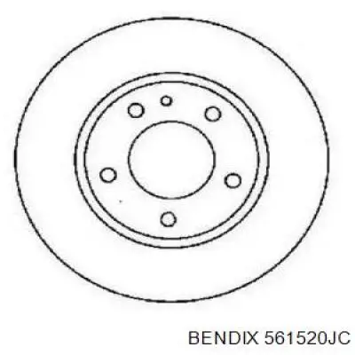 561520JC Jurid/Bendix диск тормозной передний