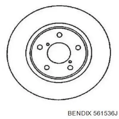 Передние тормозные диски 561536J Jurid/Bendix