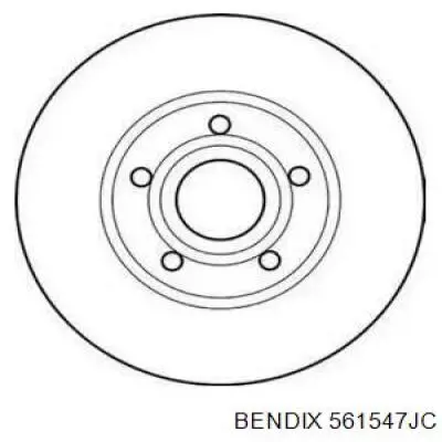 561547JC Jurid/Bendix диск тормозной передний