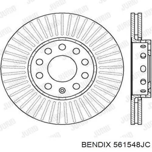 Compre 561548JC Jurid/Bendix Disco do freio dianteiro