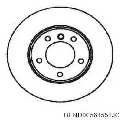 561551JC Jurid/Bendix диск тормозной передний