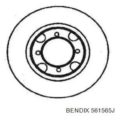 Передние тормозные диски 561565J Jurid/Bendix