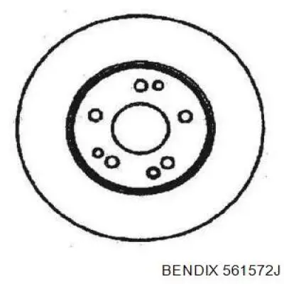 561572J Jurid/Bendix диск тормозной задний