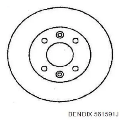 561591J Jurid/Bendix диск тормозной задний