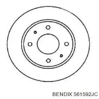 Передние тормозные диски 561592JC Jurid/Bendix