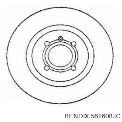 Передние тормозные диски 561608JC Jurid/Bendix