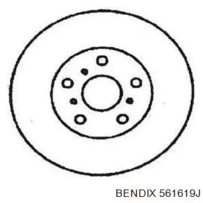 Передние тормозные диски 561619J Jurid/Bendix