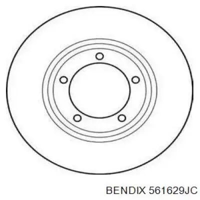 Передние тормозные диски 561629JC Jurid/Bendix