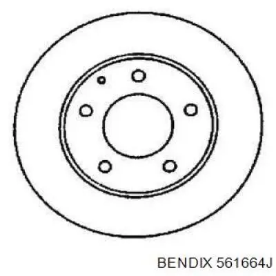 561664J Jurid/Bendix тормозные диски