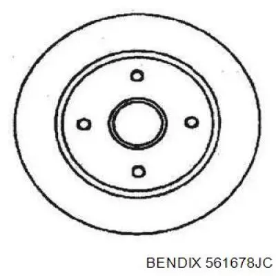 Передние тормозные диски 561678JC Jurid/Bendix