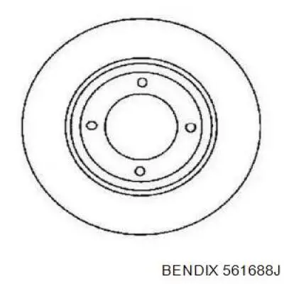 Передние тормозные диски 561688J Jurid/Bendix