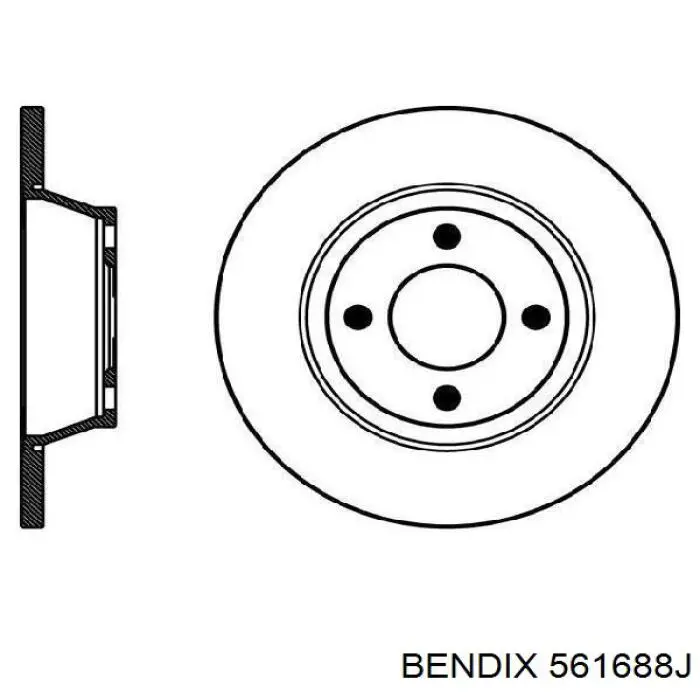 561688J Jurid/Bendix Диск тормозной передний