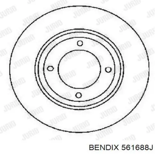 561688J Jurid/Bendix Диск тормозной передний