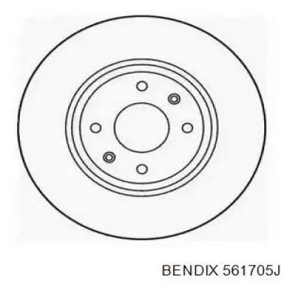 Передние тормозные диски 561705J Jurid/Bendix