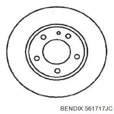 561717JC Jurid/Bendix диск тормозной задний
