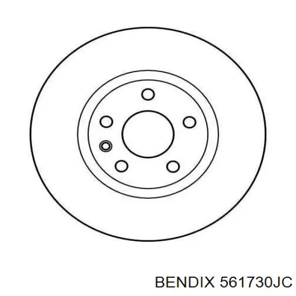 Передние тормозные диски 561730JC Jurid/Bendix