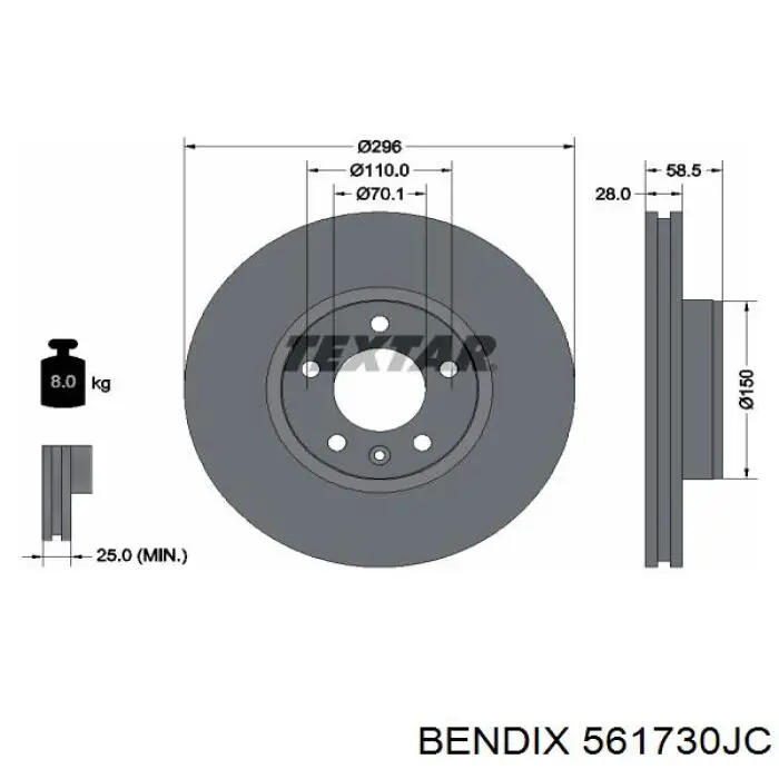 561730JC Jurid/Bendix