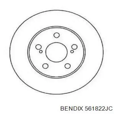 Передние тормозные диски 561822JC Jurid/Bendix