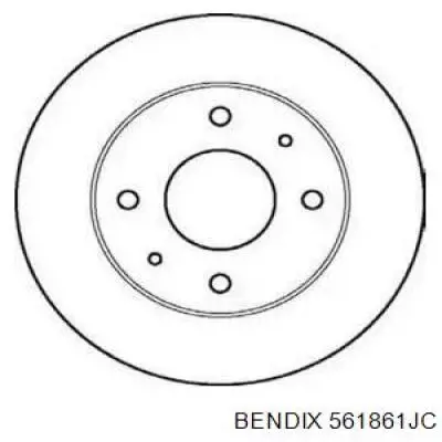 Передние тормозные диски 561861JC Jurid/Bendix