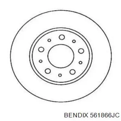 Передние тормозные диски 561866JC Jurid/Bendix