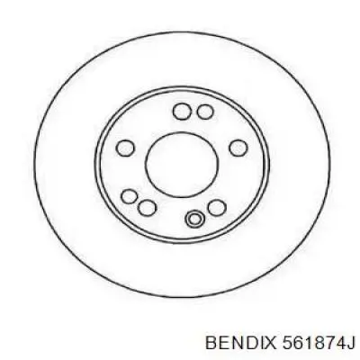 Передние тормозные диски 561874J Jurid/Bendix