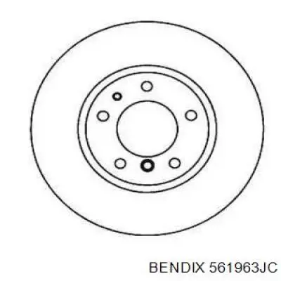 561963JC Jurid/Bendix диск тормозной задний