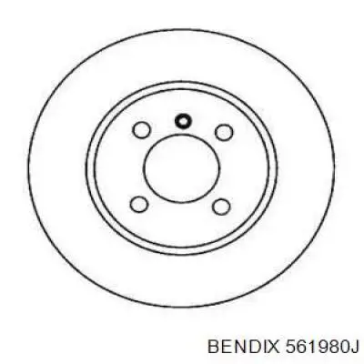 Передние тормозные диски 561980J Jurid/Bendix