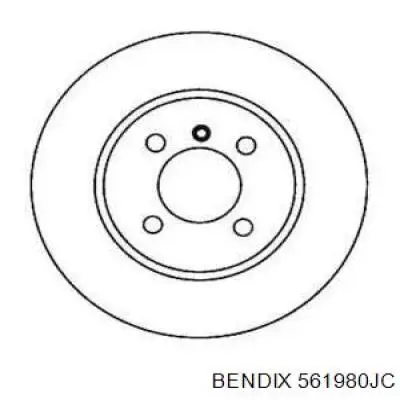 Передние тормозные диски 561980JC Jurid/Bendix